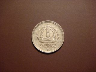 Sweden 10 Ore,  1950 Silver Coin photo