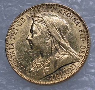 1899 Australia Melburne Gold Sovereign,  Coin,  Victoria Au photo