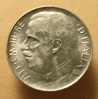 Italy 50 Centesimi 1921 - R Choice Uncirculated Coin - Plain Edge photo
