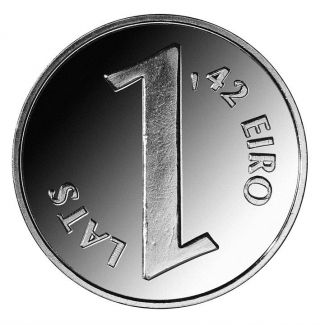 Latvia,  Lettland 1 Lats Or 1,  42 Euro 2013.  Coin,  Eur 1,  42 Coin photo