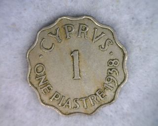 Cyprus 1 Piastre 1938 Coin (cyber 1289) photo