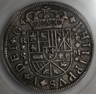 1718 Icg Vf 20 Spain Rare Silver 4 Reales Philip V Seville Coin photo