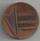 1962 Israel 2nd International Harp Competition Official Medal 59mm 120gr Bronze Middle East photo 1