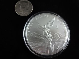 2013 Libertad Unc 5 Ounce Silver Coin Mexico Flawless 5 Onza photo