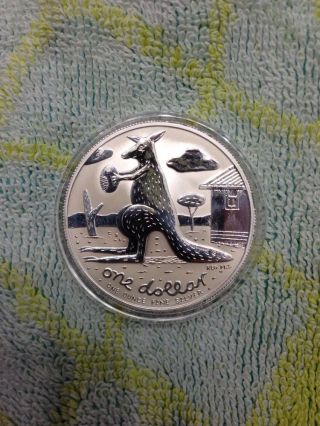 2008 Australian Silver Kangaroo 1oz Coin.  999 (low Mintage) photo