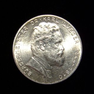 Austria 1935 2 Schilling Coin Silver Bu Dr.  Karl Lueger Commemorative photo