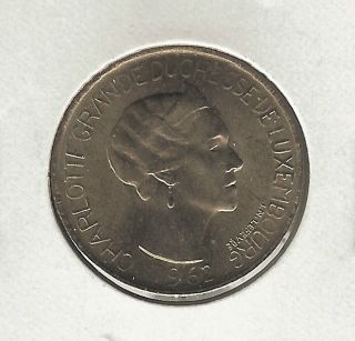 Luxembourg 5 Francs,  1962 photo
