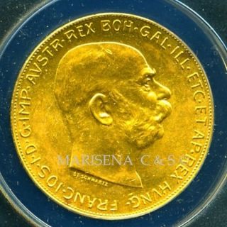 1915 Austria Gold Coin 100 Cor Anacs Cert Ms 62 Pristinely Magnificent photo