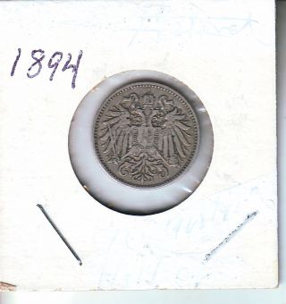 Poland ? (i Think) 1894 10? About The Size Of A Dime.  16mm+/ - Circulated L9 photo
