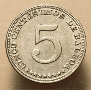 Panama 5 Centesimos 1929 Extremely Fine Coin photo