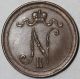 1916 (imperial Russian Duchy) Finland 10 Pennia Coin Czar Nicholas Ii Europe photo 1