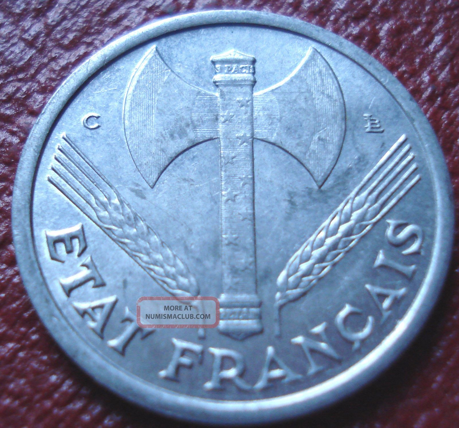 1944 C France 1 Franc In Ef Au 1944-c-france-1-franc-in-ef-au