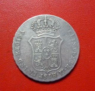 Spain Silver Coin 2 Reales 1833 - Proclamation Of Isabel Ii photo