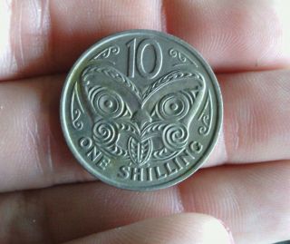 Zealand Elizabeth Ii Coin 10 Cent 1967 photo