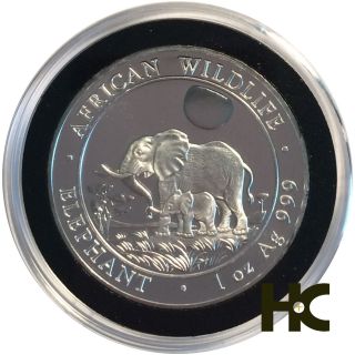 2011 Somali Elephant 1 Oz.  999 Silver 100 Schillings Bu Proof Like. photo
