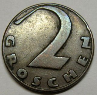 Austria 2 Groschen Coin 1925 Km 2837 - 3 photo