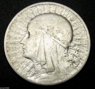 Poland 2 Zlote Silver Coin 1933 Y 20 Jadwiga Queen (a1) photo