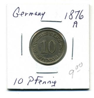 Germany 10 Pfennig 1876 - A,  Xf photo