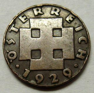 Austria 2 Groschen Coin 1929 Km 2837 (a3) photo