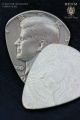 Hand Made Collector Guitar Pick From Cupro - Nickel Kennedy Half Dollar Coins: World photo 4