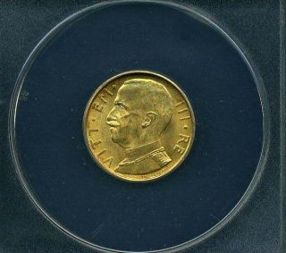 Italy 1931 - R Yr.  X 50 Lire Uncirculated Gold Coin,  Anacs Certified Ngc Ms62 photo