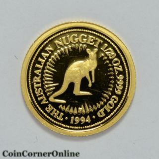 1994 Australian Gold Nugget 1/20th Oz Kangaroo.  9999 Fine (ccx2514) photo