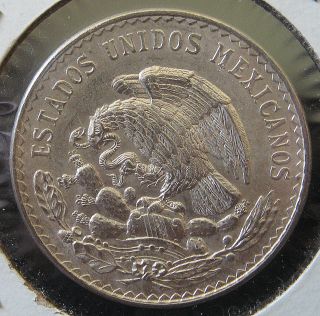 1948 Au 50% Silver Mexican Un Peso - Jose Maria Morelos Silver Peso photo