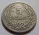 1909 Uruguay 5 Centesimos Coin South America photo 1