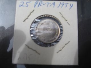 Je 5714 / 1954 Israel 25 Pruta Coin,  Bu photo