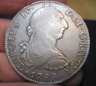 1789 F.  M (8 Reales) Mexico (silver) - - Colonies - - - - - photo