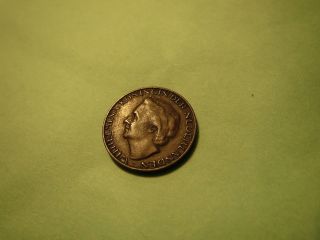 Wilhelmina Koningin Der Nederlanden Netherlands Coin 1948 1 One Cent photo
