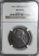1892 Ngc Au 58 Large Penny Almost Uncirculated (victoria) Great Britain Coin UK (Great Britain) photo 2
