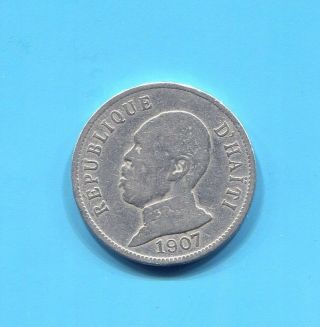 Haiti - 1907 President Nord Alexis 50 Centimes photo