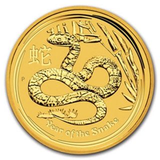 2013 1/20th Oz Pure.  9999 Gold Year Of The Snake Perth $119.  88 photo