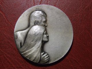 Married Couple Looking To The Future Silver Plated Medal By Drago photo