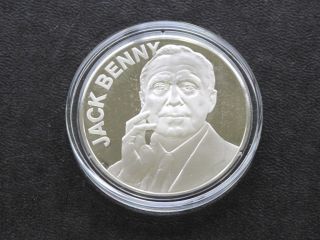 Memorial To Jack Benny Silver Art Medal 1975 Franklin C2316 photo