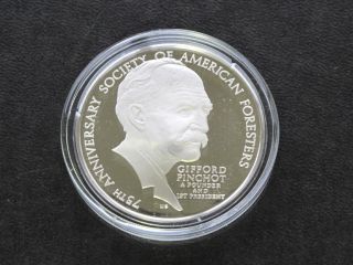 Society Of American Foresters Silver Art Medal 1975 Franklin C2310 photo