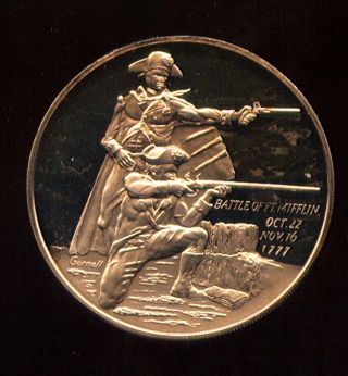 Battle Of Fort Mifflin Historical Medal (s589) 1777 Philadelphia,  Pa photo