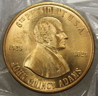 John Quincy Adams 6th President Of The U.  S.  A.  Brass Collectors Token. . .  9526 photo