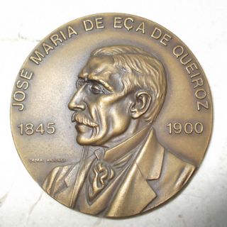 EÇa De Queiroz Eca Portugal Writer Bronze Medal By Cabral Antunes photo