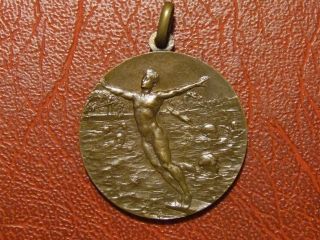 Art Deco Art Nouveau Water Sports Prize Medal photo