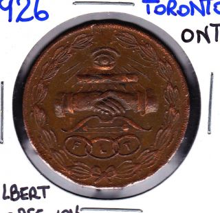 1876 - 1926 Toronto,  Ontario,  Canada Ioof Oddfellows Token/medal photo