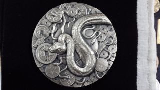China 2012 1,  300 Grams Silver Medal - Lunar Year Of The Snake photo
