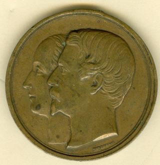 1853 French Medal In Honor Of Marriage Of Napoleon Iii And Eugenie,  By Robineau photo