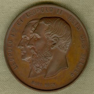 1880 Belgium Medal To Commemorate 50th Anniversary Of Independence By Hart photo