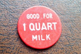 Vintage Sandusky Michigan Dairy 1 Quart Milk G/f Token photo