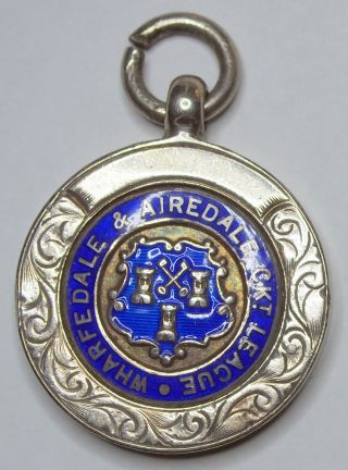 1914 Wharfedale & Airedale Cricket League Medallion - Sterling Silver photo