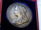1837 - 1897 Queen Victoria Diamond Jubilee Official Silver Medal Case Exonumia photo 2