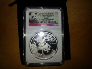 2013 1 - Oz Silver Panda Medal Berlin Ngc - Pf69 photo