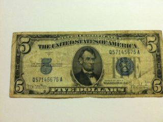 1 - 1934 D Five Dollar Silver Certificate D Series photo